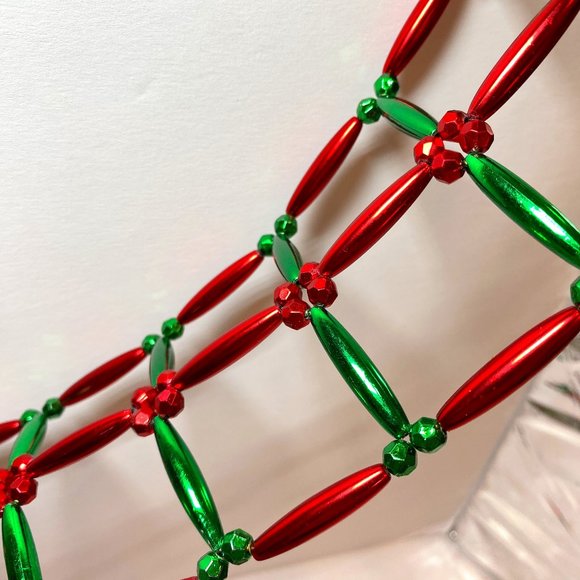 Christmas Decor Garland Streamer or Tree Ribbon Plastic Red Green - Picture 4 of 4
